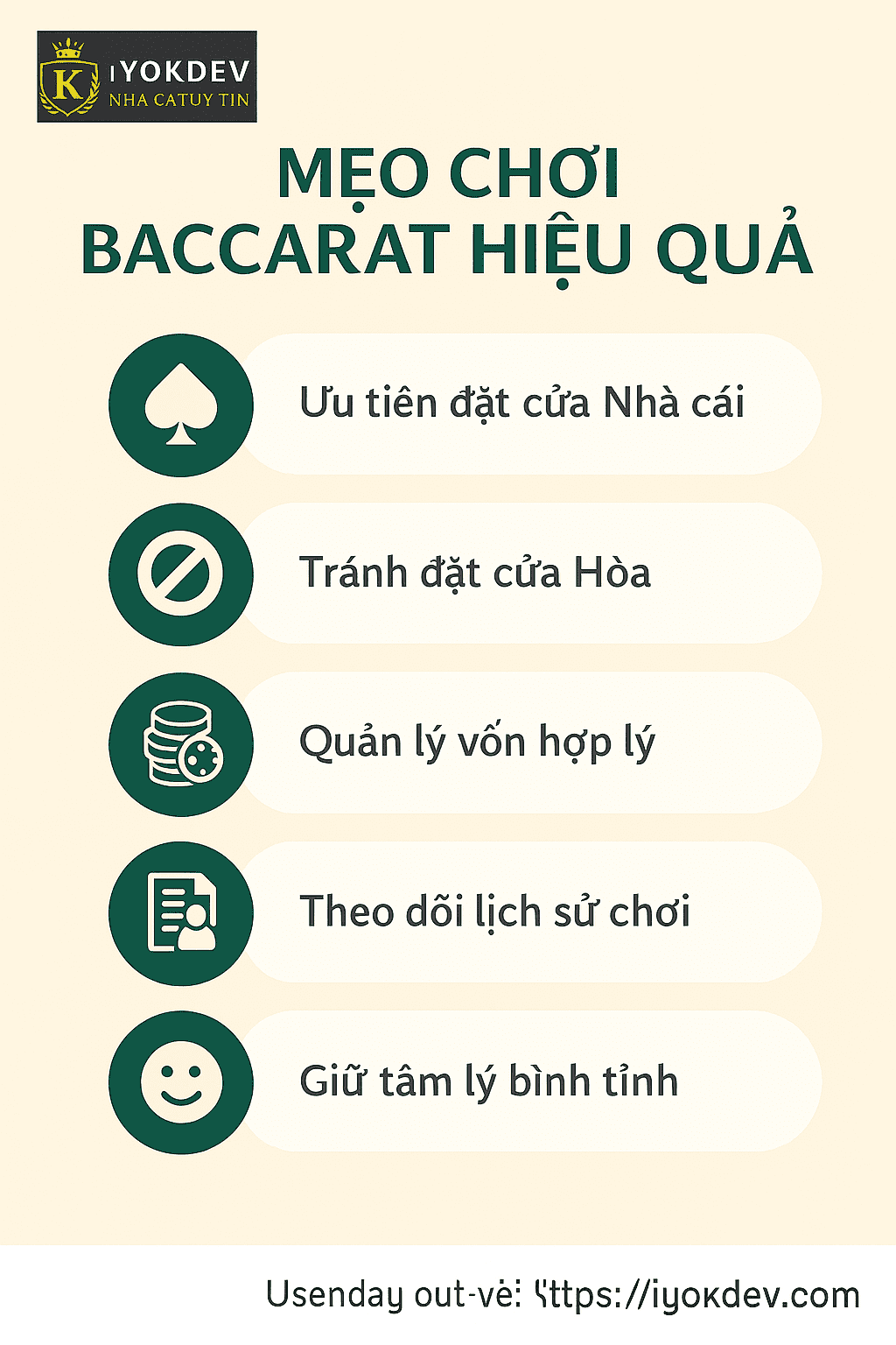 Mẹo chơi bacarat hiệu quả