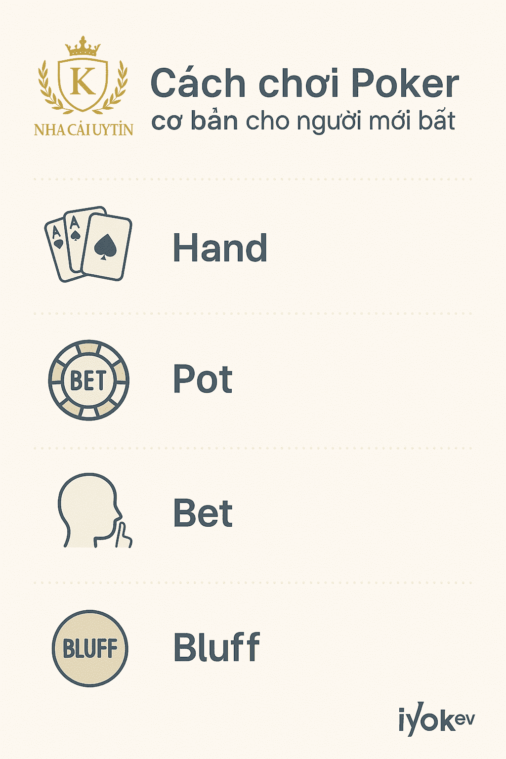 Các thuật ngữ cơ bản trong trò chơi Poker