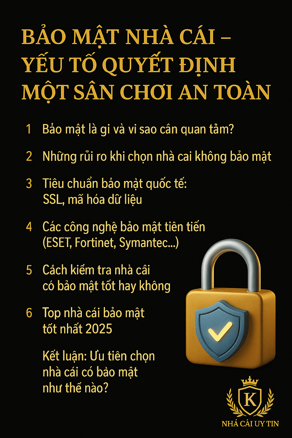 yếu tố đánh giá bảo mật nhà cái uy tín