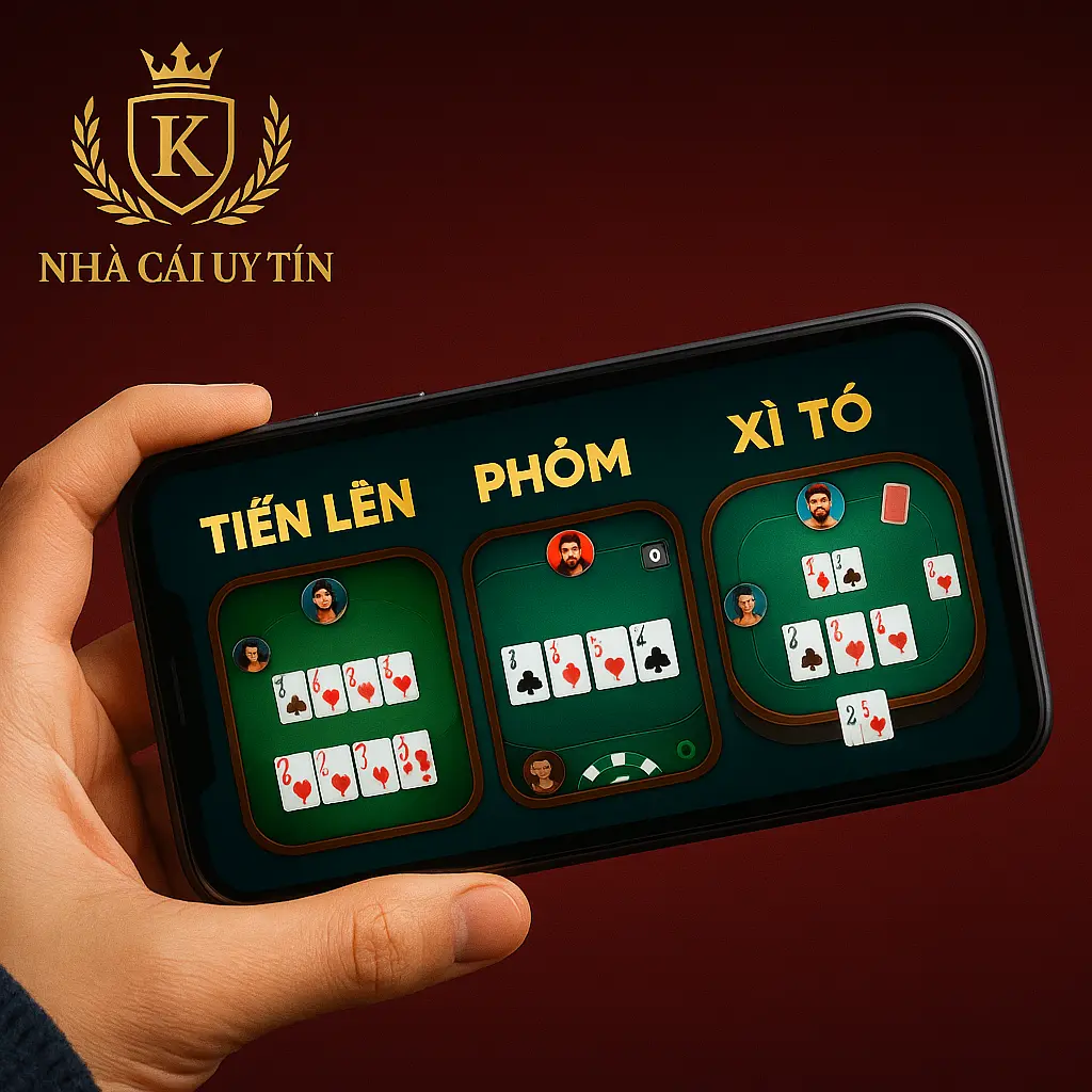 Danh sách nhà cái game bài uy tín 2025 như Go88, Sunwin, 789Club với logo và ưu đãi